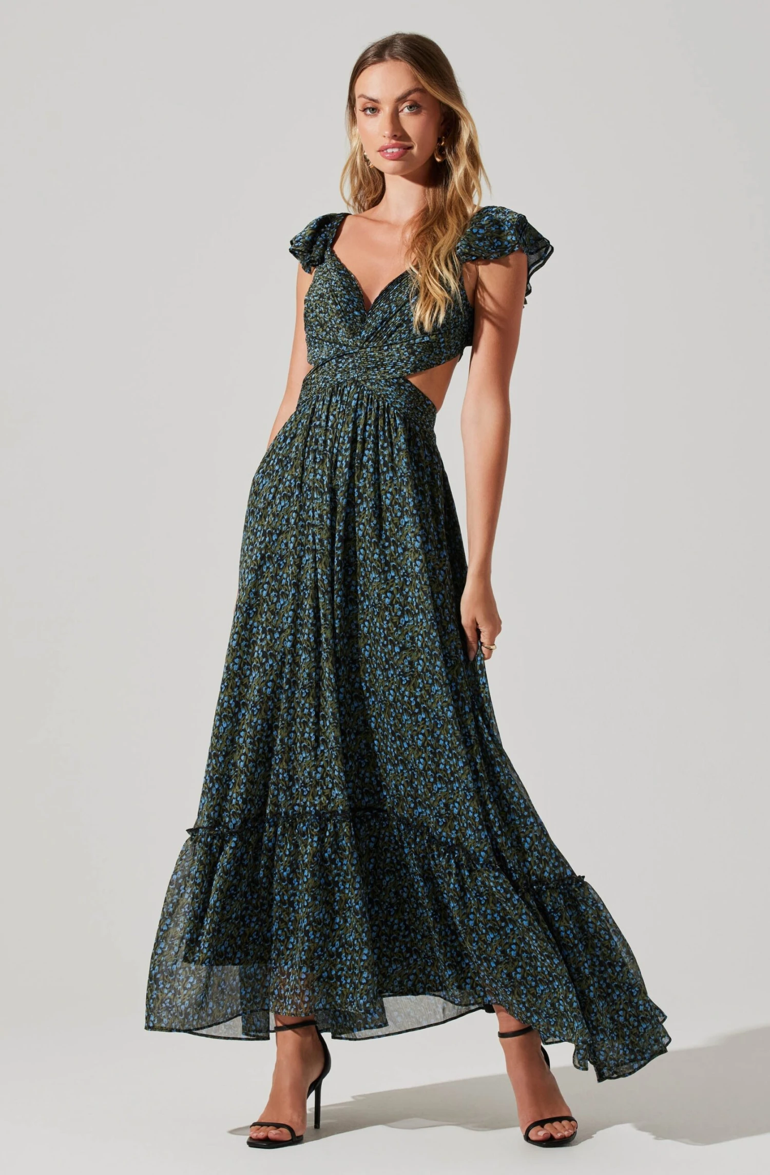 Primrose Floral Strappy Back Maxi Dress 10 Primrose Floral Strappy Back Maxi Dress - Image 10