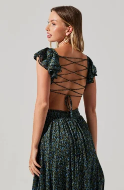 Primrose Floral Strappy Back Maxi Dress 22 Primrose Floral Strappy Back Maxi Dress -Barbie Clothing Shop ACDR101176 BLACKBLUEDITSY 6 scaled