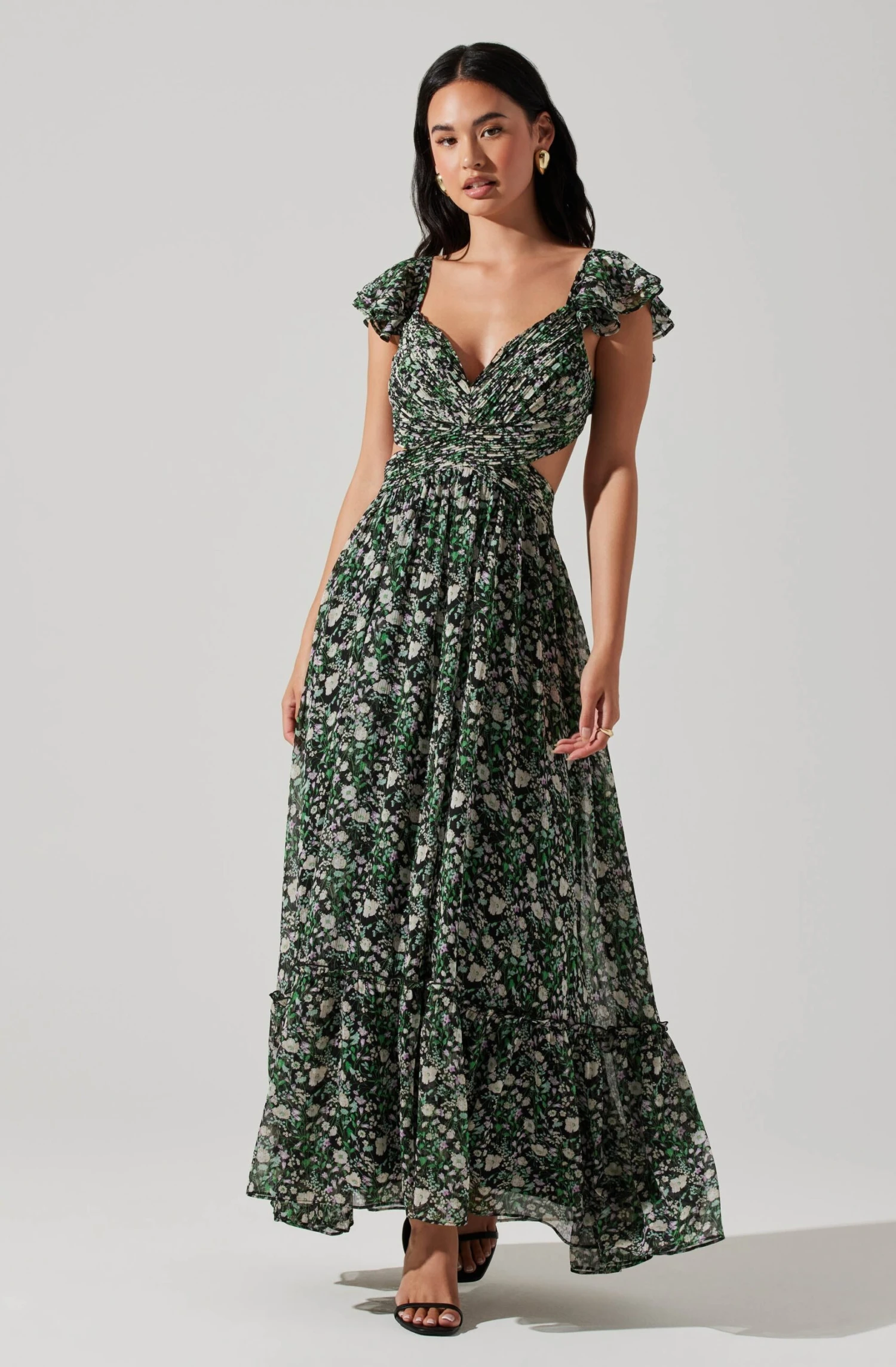 Primrose Floral Strappy Back Maxi Dress 1 Primrose Floral Strappy Back Maxi Dress