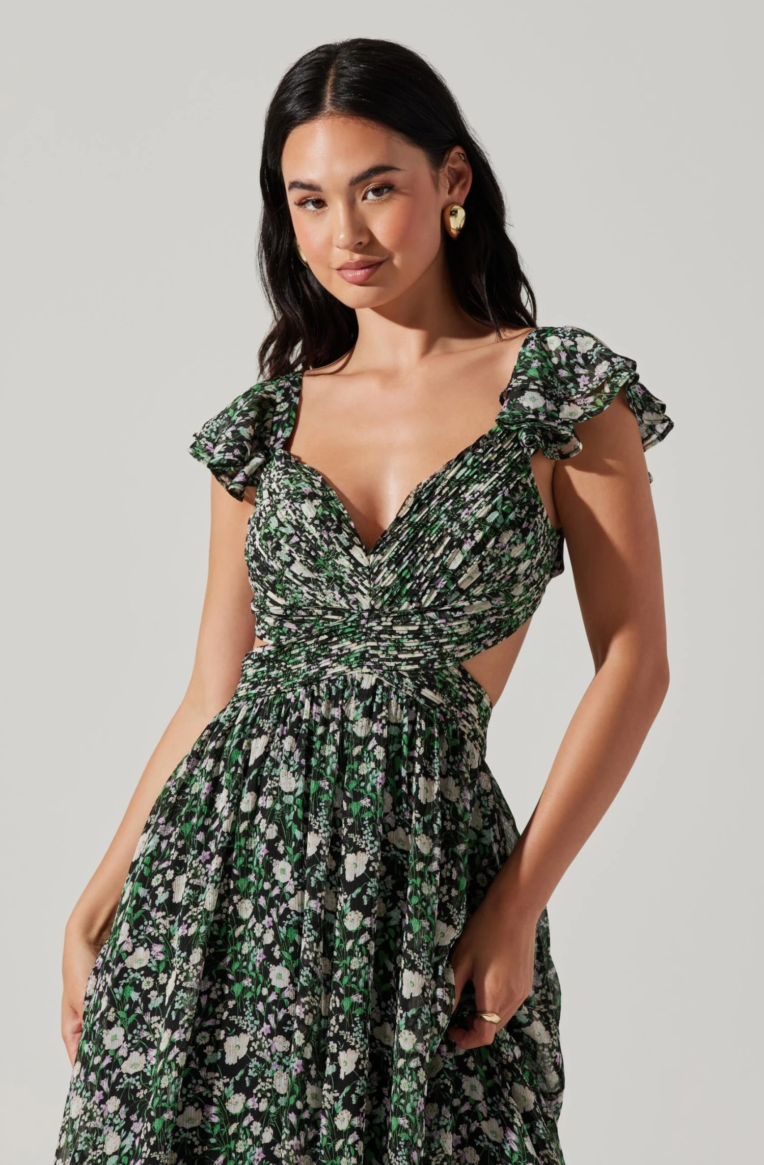 Primrose Floral Strappy Back Maxi Dress 3 Primrose Floral Strappy Back Maxi Dress - Image 3
