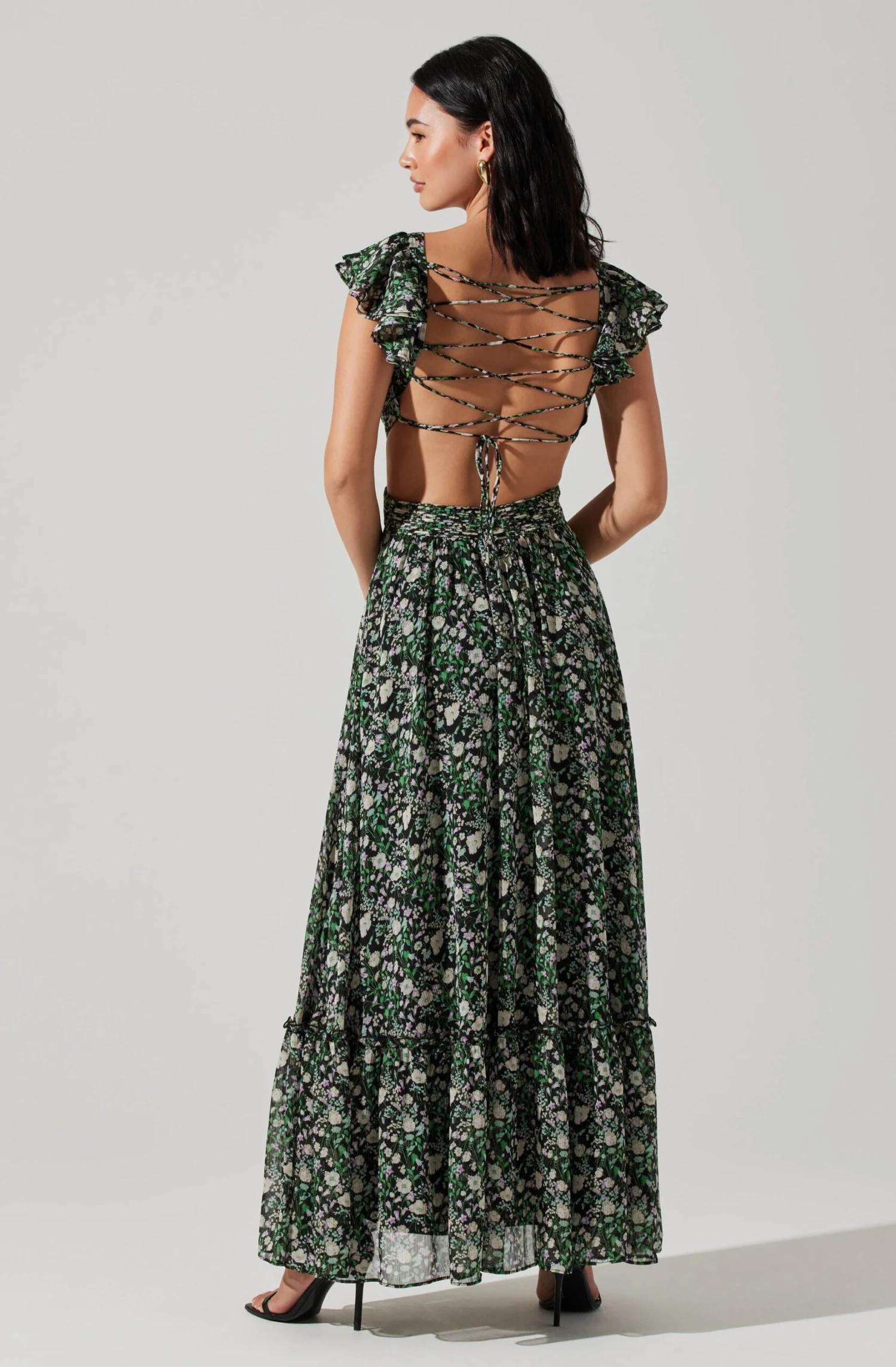 Primrose Floral Strappy Back Maxi Dress 5 Primrose Floral Strappy Back Maxi Dress - Image 5