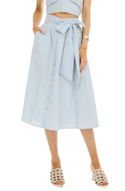 Shayla Midi Skirt -Barbie Clothing Shop ACS8079 FRENCH BLUE 00 scaled