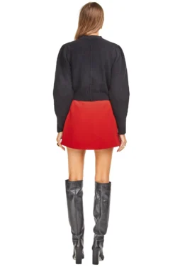 Evan Mini Skirt -Barbie Clothing Shop ACS900 LIPSTICK RED 03 scaled