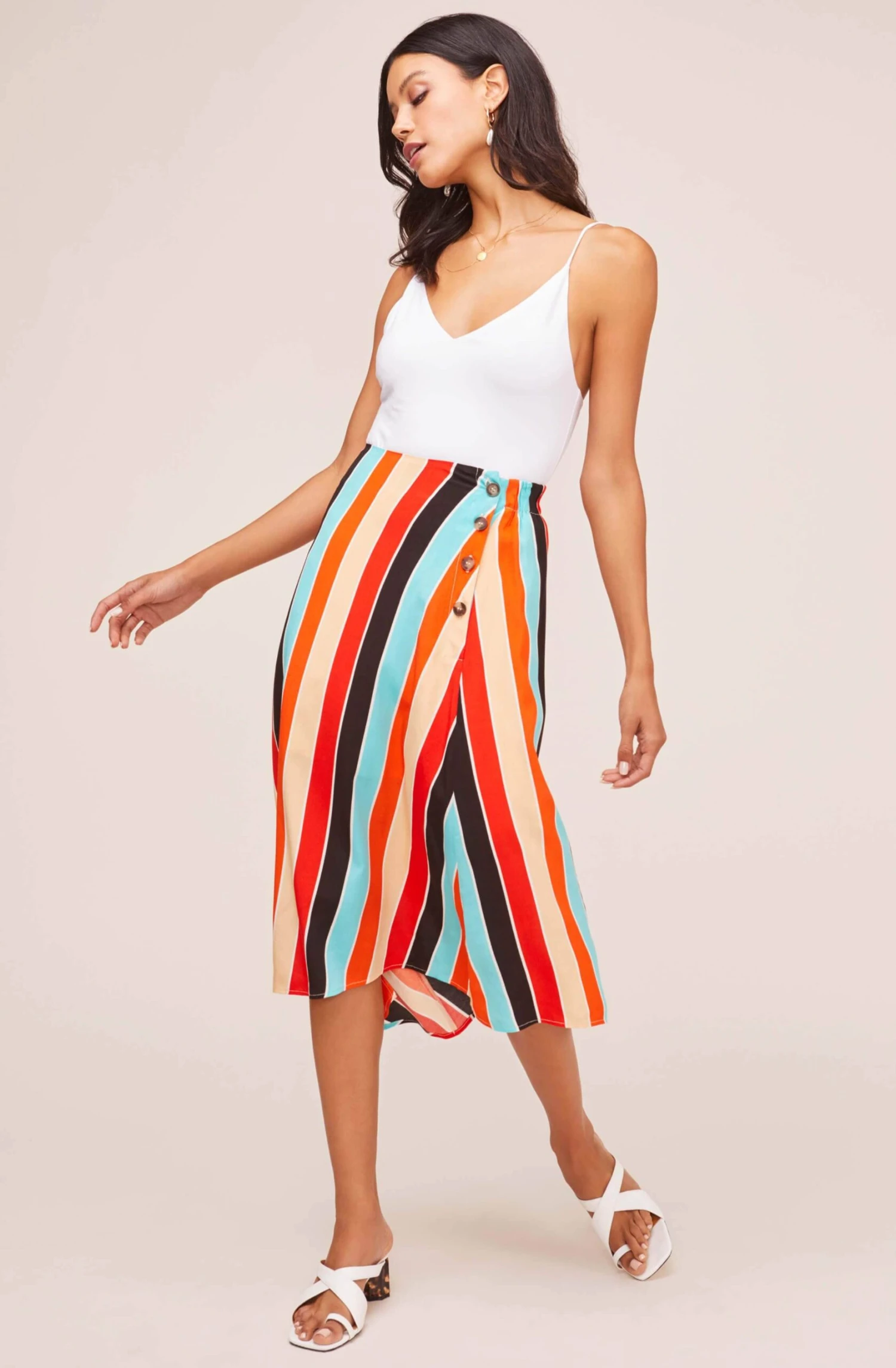 Monica Striped Midi Skirt 2 Monica Striped Midi Skirt - Image 2