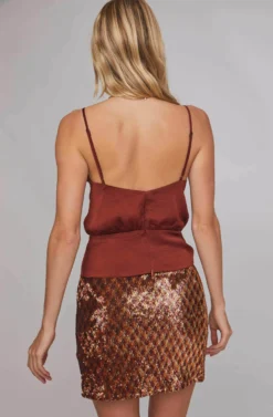 Tai Sequin Skirt -Barbie Clothing Shop ACS9037 RUST GOLD SEQUINS 4B scaled
