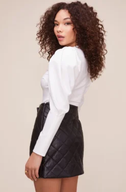 Quilted Mini Skirt -Barbie Clothing Shop ACS9055 BLACK 4 scaled