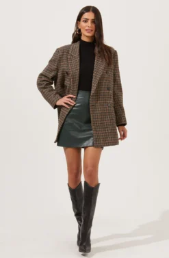 Meika Faux Leather Mini Skirt 23 Meika Faux Leather Mini Skirt -Barbie Clothing Shop ACS9072 GREEN 7 scaled