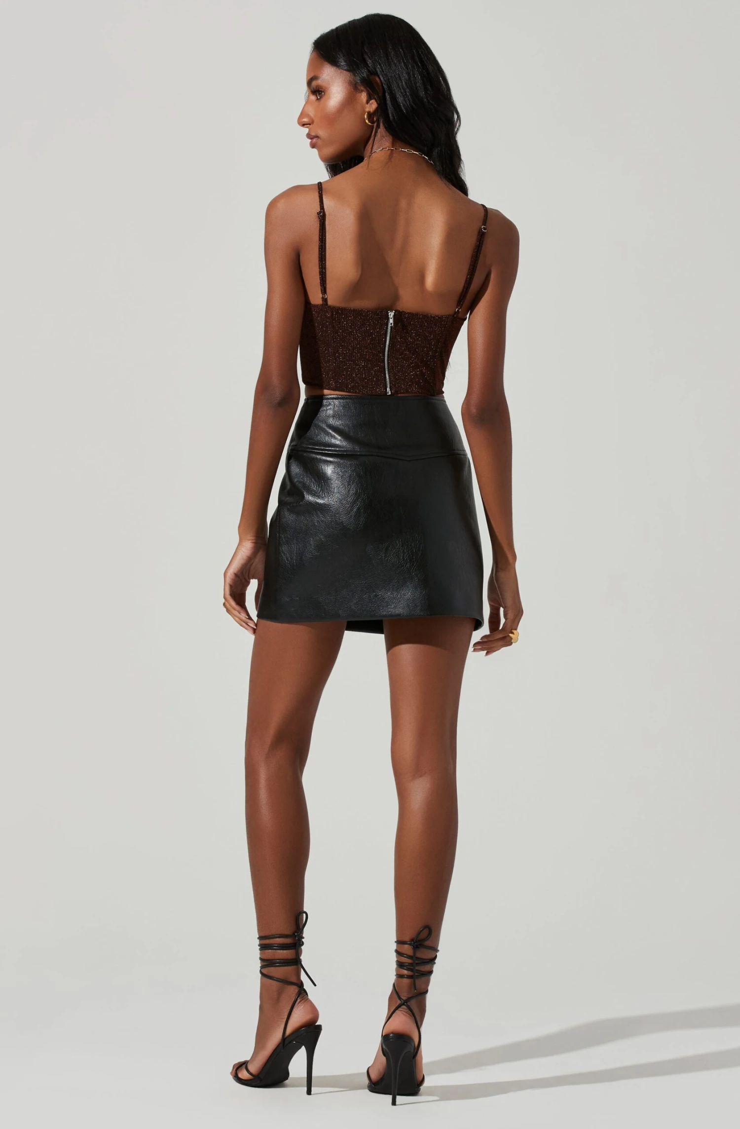 Tracy Faux Leather Front Zip Skirt 11 Tracy Faux Leather Front Zip Skirt - Image 11