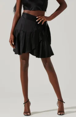 Ellery Ruffle Mini Skirt 25 Ellery Ruffle Mini Skirt -Barbie Clothing Shop ACS9122 BLACK 2 scaled