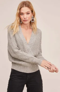 Stephanie Sweater -Barbie Clothing Shop ACT12303 HEATHER GREY 2 scaled