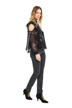 Chantelle Top -Barbie Clothing Shop ACT12559 BLACK MULTI FLORAL 02 scaled