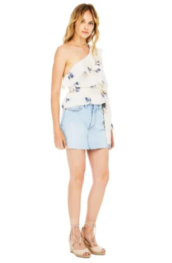 Syble Top -Barbie Clothing Shop ACT13048 CREAM SATIN FLORAL 02 scaled