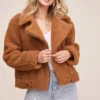 Faux Shearling Moto Jacket