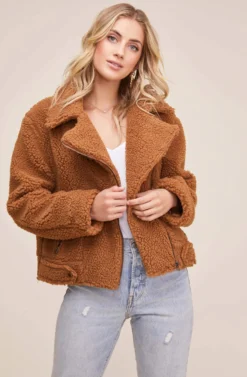 Faux Shearling Moto Jacket