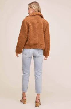 Faux Shearling Moto Jacket 8 Faux Shearling Moto Jacket -Barbie Clothing Shop ACT13878 CARAMEL 4 scaled