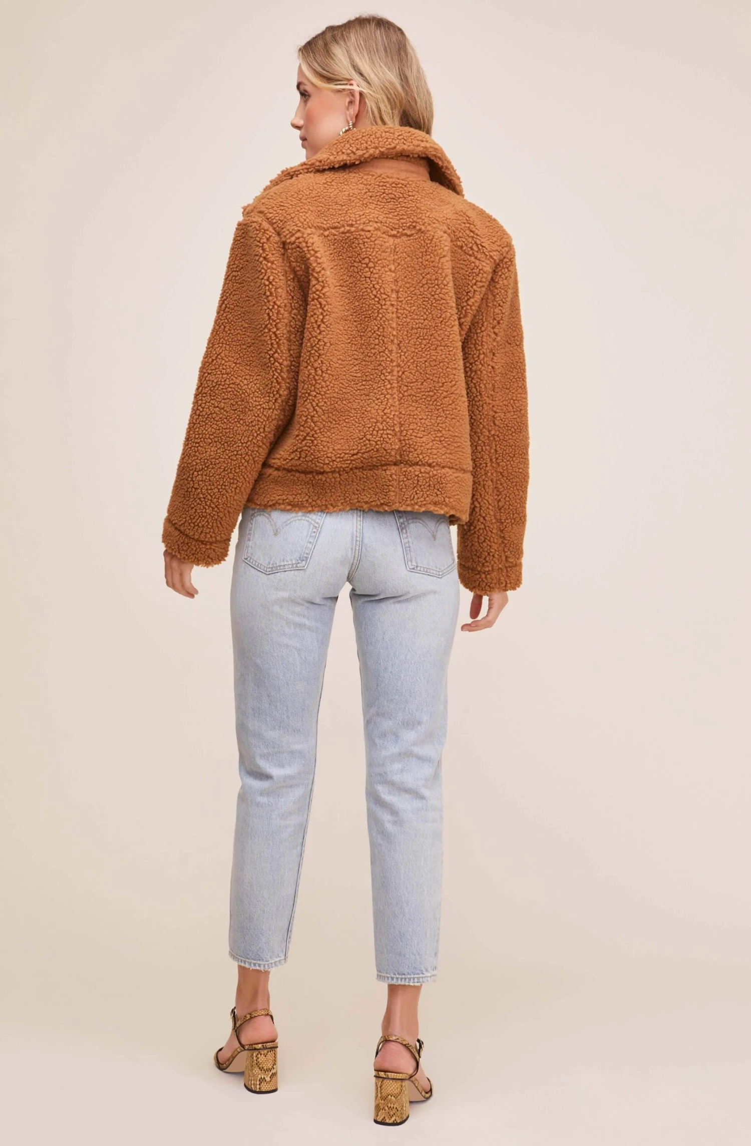 Faux Shearling Moto Jacket 4 Faux Shearling Moto Jacket - Image 4