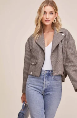 Boxy Woven Moto Jacket 7 Boxy Woven Moto Jacket -Barbie Clothing Shop ACT15082 GREY WHITE COMBO 2 scaled