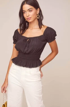 Romy Top -Barbie Clothing Shop ACT15482 BLACK 2 scaled