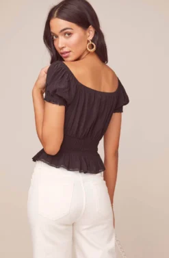 Romy Top -Barbie Clothing Shop ACT15482 BLACK 4 scaled