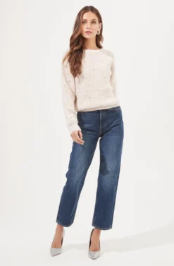 Serena Open Back Rhinestone Embellished Sweater -Barbie Clothing Shop ACT15494B OATMEAL 1 scaled