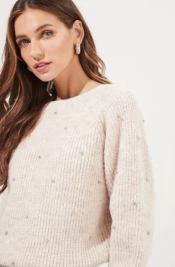 Serena Open Back Rhinestone Embellished Sweater -Barbie Clothing Shop ACT15494B OATMEAL 4 scaled