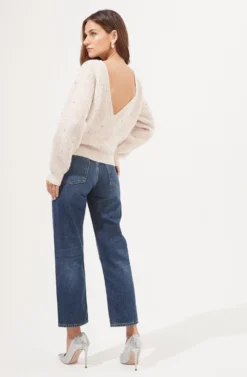 Serena Open Back Rhinestone Embellished Sweater -Barbie Clothing Shop ACT15494B OATMEAL 5 scaled