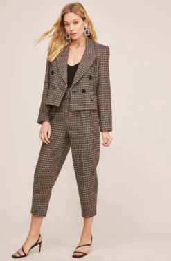 Manhattan Blazer -Barbie Clothing Shop ACT15501 HAZELNUT HOUNDSTOOTH 1 scaled