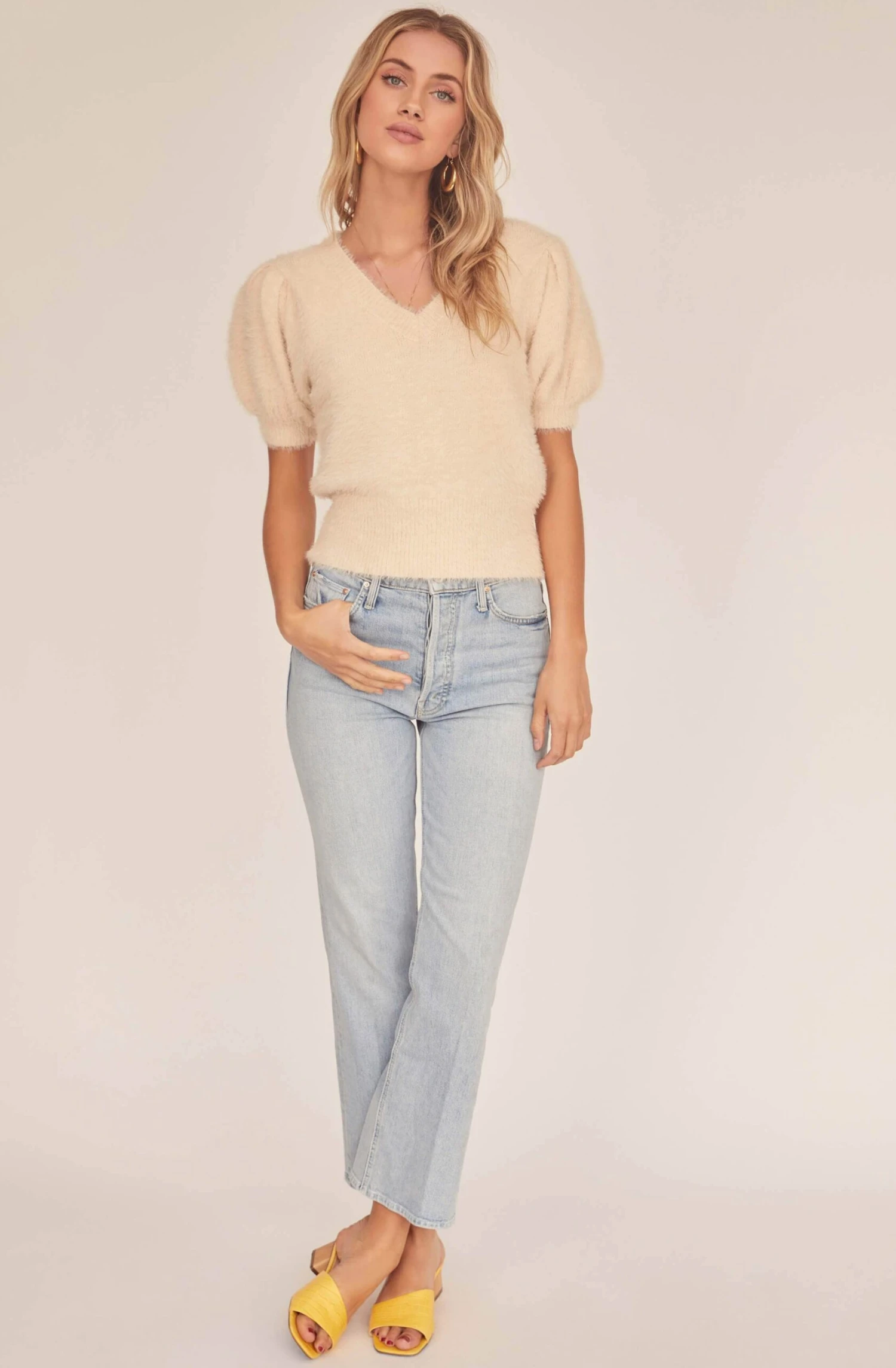 Alina Puff Sleeve Sweater 2 Alina Puff Sleeve Sweater - Image 2