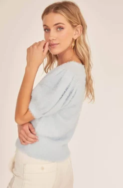 Alina Puff Sleeve Sweater 17 Alina Puff Sleeve Sweater -Barbie Clothing Shop ACT15731 SKY BLUE 5A scaled