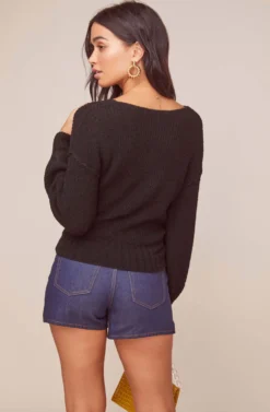 Denali Wrap Sweater -Barbie Clothing Shop ACT15798 BLACK 4 scaled