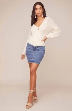 Denali Wrap Sweater -Barbie Clothing Shop ACT15798 CREAM 1 scaled