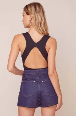 Sublime Open Back Bodysuit -Barbie Clothing Shop ACT15859 BLACK 4 scaled