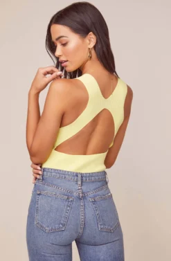 Sublime Open Back Bodysuit -Barbie Clothing Shop ACT15859 PALE LIME 4 scaled
