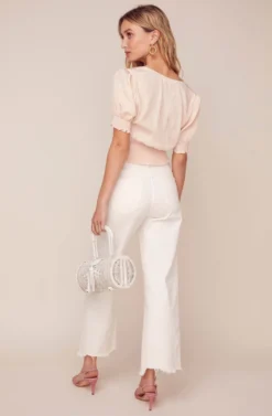 Tallulah Puff Sleeve Top -Barbie Clothing Shop ACT15918 VINTAGE CREAM 3 scaled