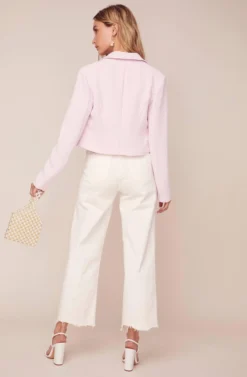 Karma Cropped Blazer -Barbie Clothing Shop ACT15930 STRAWBERRY PARFAIT 4 scaled