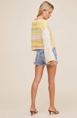 Thora Stripe Sweater 9 Thora Stripe Sweater -Barbie Clothing Shop ACT15980 YELLOW NATURAL STRIPES 4 scaled