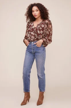 Odette Floral Bodysuit -Barbie Clothing Shop ACT16220 CINNAMON MULTI FLORAL 2 scaled