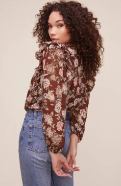 Odette Floral Bodysuit -Barbie Clothing Shop ACT16220 CINNAMON MULTI FLORAL 5 scaled