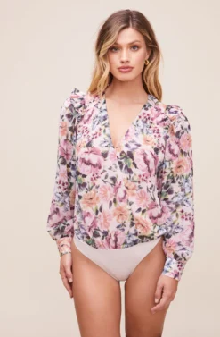 Matilda Floral Bodysuit -Barbie Clothing Shop ACT16238CCP PINK MULTI FLORAL 1 scaled