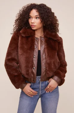 Patricia Jacket -Barbie Clothing Shop ACT16263 CHOCOLATE 2 scaled