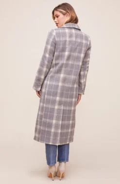 Raquel Plaid Coat -Barbie Clothing Shop ACT16283 BLUE GRAY MULTI PLAID 7 scaled