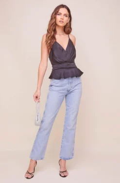 Sasha Peplum Top -Barbie Clothing Shop ACT16459S BLACK 2 scaled