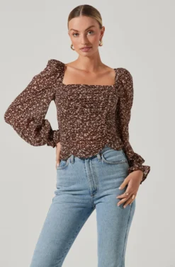 Tonina Floral Puff Sleeve Top