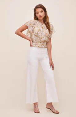 Kitt Floral Back Tie Top