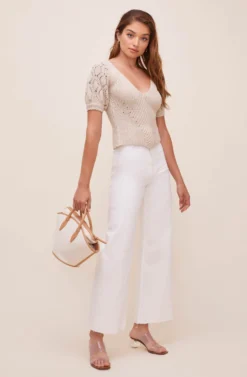 Cosette Pointelle Sweater -Barbie Clothing Shop ACT16551 CREAM 1 scaled