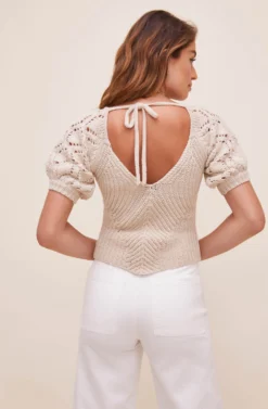 Cosette Pointelle Sweater -Barbie Clothing Shop ACT16551 CREAM 7 scaled