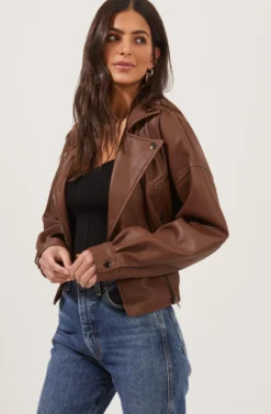 Rubia Faux Leather Moto Jacket