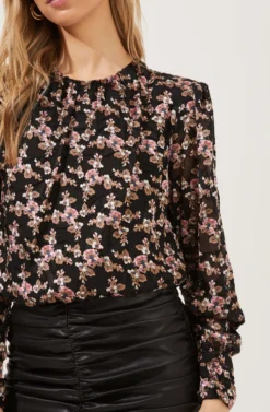 Duchess Floral Long Sleeve Top 8 Duchess Floral Long Sleeve Top -Barbie Clothing Shop ACT16780 BLACK PINKBURNOUTFLORAL 5 scaled