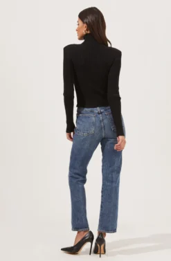 Marli Ribbed Turtleneck Sweater -Barbie Clothing Shop ACT16808 BLACK 5 scaled