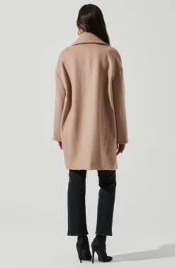 Rhea Double Breasted Coat -Barbie Clothing Shop ACT16870 TAUPE 1059 scaled